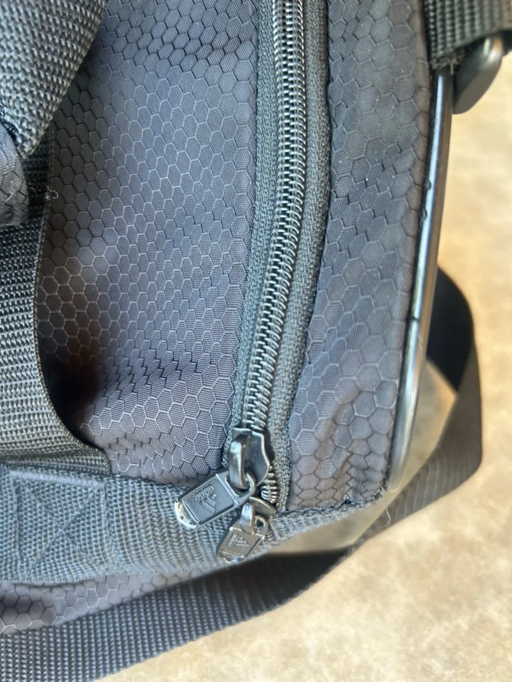 adidas Black Duffel with White Logo - Men's Small Gym Bag